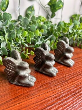 ONE Pyrite Butterfly Fairy Carving